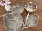 Cuisinart Stainless Steel Pan Set With Lids Steamer Induction 733-24HG New. Price: $80.00.