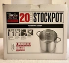 Tools Of The Trade Stainless Steel 20-QUART Stock Pot With Glass Lid HF40720 New. Price: $78.00.