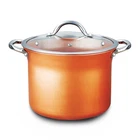 Concord 7 Qt Copper Non Stick Stock Pot Casserole Coppe-ramic Series Cookware New. Price: $59.24.