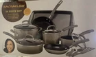 Rachael Ray Grey Non Stick 14 Piece Cookware Pot Pan Set Accessories Hard Enamel New. Price: $169.99.