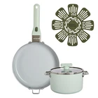 Goodcook Ceramic Cookware Set 5-PIECE With Removable Handle, Induction... New. Price: $134.88.