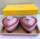 Le Creuset Heart Cocotte Putite Ramekin D'amour Tray Natural Pink Unused New. Price: $57.29.