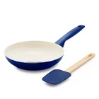 Greenpan Rio Healthy Ceramic Nonstick 8" Frypan And Spatula Set, Oxford Blue New. Price: $28.88.