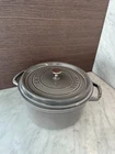 Staub Cast Iron Round Cocotte Oven 7-QUART, Graphite Grey Used. Price: $199.00.