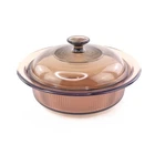 Vintage Visions Glass Covered Casserole Dish By Corningware 1.5 Quart Amber Usa Used. Price: $34.99.