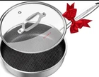 Tri-ply Hybrid Stainless Steel 10INCH Saute Pan 3QT Deep Frying Chef Cooking New. Price: $56.99.
