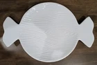 Temptations By Tara Woodland White Bakewear Serving Dish Plate 6.5" Used. Price: $12.00.