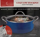 Emeril Lagasse 4.5 Qt Premium Ceramic Nonstick Low Stock Pot - Blue New. Price: $22.00.