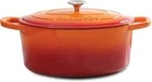 Crock Pot 7 Quart Orange Oval Enameled Covered Cast Iron Dutch Oven Cooker Lid New. Price: $108.00.