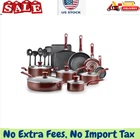 T-fal Easy Care 20-PIECE Nonstick Cookware Set Pots & Pans Red Kitchen New. Price: $85.35.