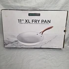 New Servapp Tit 11" Xl Fry Pan Ceramic Coated Nonstick White & Copper. Price: $39.99.