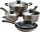 Tramontina Sicilia 8-PIECE Non Stick Cookware Set With Piece, Hazelnut New. Price: $197.40.
