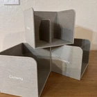 Caraway Magnetic Pot Organizer Set Of 3 Gray Fabric Pantry Kitchen Open. Price: $40.00.