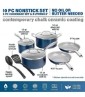 Cookware Set Nonstick Ceramic Pots & Pans 10 Piece Lids Granistone New. Price: $69.00.