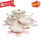 Paris Hilton Clean Ceramic Nonstick Cast Aluminum Cookware Set Heart Knobs New. Price: $88.99.