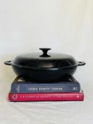 Vintage Le Creuset 30 Black Braiser Saute Pan With Lid Enamel Cast Iron Used. Price: $135.00.