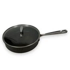 Emerils 3 Quart Fry Pan Stainless Steel Non-stick Cookware With Clear Glass Lid Used. Price: $26.99.