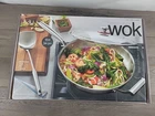Miu Wok 13IN Tri-ply Clad Stainless Steel W/ Lid & Spatula Used. Price: $44.99.