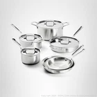 All-clad D5 Brushed Stainless-steel 10-PIECE Cookware Set New. Price: $807.49.