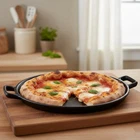 Durable 14-INCH Cast Iron Pizza Pan Perfect For Home & Outdoor Cooking New. Price: $47.99.