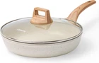 Carote 12 Inch Frying Pan With Lid,white Granite Skillet Omel New. Price: $48.95.