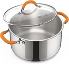 Ciwete 5.2QT Stainless Steel Stock Pot, Heavy-duty Bottom Induction(open Box) New. Price: $26.99.