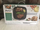 New Parini 9 Cast Iron Square Enameled Grill Pan Cookware Non-stick Durable. Price: $30.00.