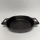 Pampered Chef 10" Cast Iron Skillet 100178 Pre-seasoned Dual Handle Fry Pan Used. Price: $15.97.