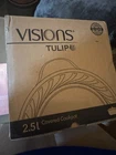 Visions Tulip VT-25 2.5L Amber Glass Cookpot With Lid 2-PIECE Set New. Price: $175.00.