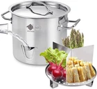 Arc 20QT Stainless Steel Tamale Steamer Pot With Easy-fill Water Spout, Seafood New. Price: $127.99.