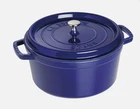 Staub Cast Iron 7-QT Round Cocotte (dark Blue) New. Price: $269.99.