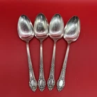 Set Of 4 Serving Spoon 1938 Rogers Oneida Rendezvous Old South Monogram. Price: $34.00.