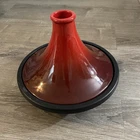 Le Creuset Vintage Moroccan Tagine 27 Enamel Cast Iron Red Stoneware 2.5 Qt Used. Price: $95.00.