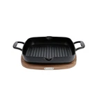 All-clad Cast Iron Enameled Square Grill With Acacia Trivet 11 Inch... Fast Ship New. Price: $218.67.