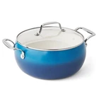 The Pioneer Woman Harlow 7.5 Qt Ceramic Non-stick Stock Pot With Lid, Denim Blue New. Price: $35.00.