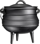 Bruntmor Pre-seasoned Cast Iron Cauldron African Potjie With Lid 3 Legs New. Price: $129.38.