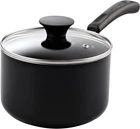Cook Home Nonstick Sauce Pan With Glass Lid 3-QT, Quarts, Black New. Price: $59.46.