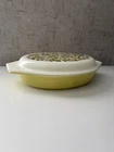 Pyrex Vintage Divided Casserole Dish 063 Verde/green Olive, 1.5 Qt With Lid Used. Price: $17.99.