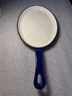 Rachael Ray Cast Iron Oval Fajita Pan Blue White Enamel Skillet 15"X7"X.75" New. Price: $22.00.