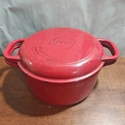 Lodge 7 Quart 6.6 Liter Red Enameled Cast Iron Double Dutch Oven Read Used. Price: $35.00.