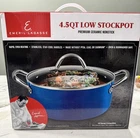 Emeril Lagasse 4.5 Qt Premium Ceramic Nonstick Low Stock Pot New. Price: $10.50.