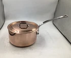 Mauviel M'heritage 150 Polished Copper & Stainless Steel Sauce Pan. 3.5-QT New. Price: $402.95.