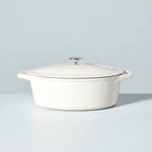 6QT Enameled Cast Iron Dutch Oven Sour Cream - Hearth & Hand New. Price: $38.99.