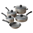 Tramontina 9-PIECE Nonstick Cookware Set Champagne Pots & Pans Aluminum New. Price: $30.90.