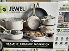 Greenpan Jewel Pro 11-PIECE Ceramic Non-stick Cookware Set Taupe New Open Box. Price: $249.99.