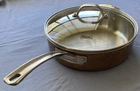 Viking 3-PLY Copper Clad Skillet Fry Pan With Glass Lid 5 Qt Quart Used. Price: $109.99.