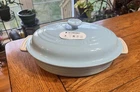 Creuset Oval Stoneware Casserole Baking Dish W/lid 27CM/1.7L Sky Blue. Price: $105.00.