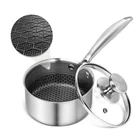 Hybrid Nonstick 1 Quart Stainless Steel Saucepan With Glass Lid Induction New. Price: $49.98.