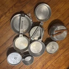 Vintage Travel Cooking Canister Made Japan 8 Pots And Pans 2 Little Cups Used. Price: $45.00.