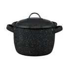 Granite Ware Enamel On Steel 4-QUART Bean/stock Pot With Lid, Speckled Black New. Price: $33.42.